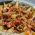 Фотография рецепта Запеченные фрукты с сыром и орехами автор Алёна Казавчинская