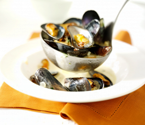 Фотография рецепта Классические французские мидии (Moules Mariniere)