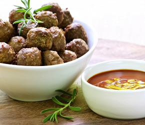 Фотография рецепта Мясные тефтели со сливочно-горчичным соусом