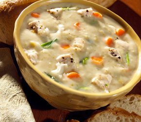 Фотография рецепта Грибной суп с курицей и сливками