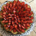 Фотография рецепта Медовый торт с клубникой и бананами автор Елена Ардакова