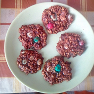 Овсяно-банановое печенье с M&M’s