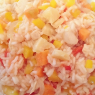 Ризотто с курицей и овощами