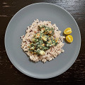 Фотография рецепта Четыре риса с мидиями и соусом из шпината автор Максим Подольский