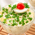Фотография рецепта Салат с кальмарами, яблоками и сыром автор Natali Igorevna