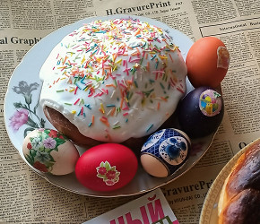 Фотография рецепта Тройной королевский кулич
