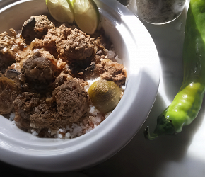 Фотография рецепта Фрикадельки патанг в кокосовом молоке с грибами