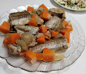 Фотография рецепта Минтай с овощами в рукаве