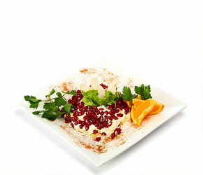 Фотография рецепта Салат из курицы с апельсинами и гранатом
