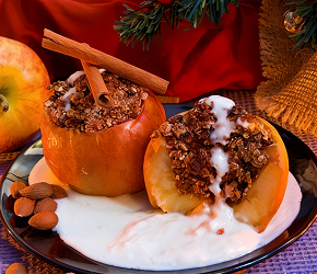 Фотография рецепта Яблоки фаршированные рисом и орехами