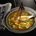 Фотография рецепта Лапша удон с курицей, вешенками и зеленым луком автор Алексей Зимин