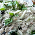 Фотография рецепта Легкий салат с яблоками и курицей автор Полина Юрышева