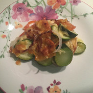 Цукини, запеченные с помидорами и сыром