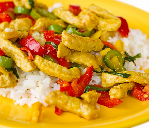 Фотография рецепта Куриное рагу с грибами и перцами