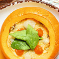 Фотография рецепта Тыква с пшеном и лисичками автор География на вкус с Никой Ганич