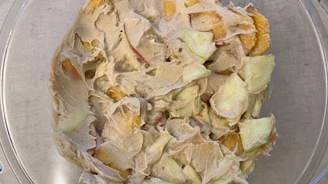 Фото шага рецепта Пирог с кабачком и персиками 189998 шаг 10