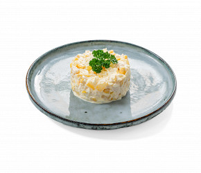 Фотография рецепта Салат с ананасами, курицей и яйцом