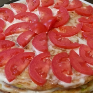 Кабачковый торт с помидорами