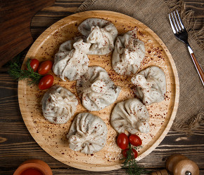 Фотография рецепта Хинкали с растительным мясом