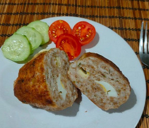 Фотография рецепта Куриные котлеты с яйцом и сыром