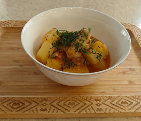 Фотография рецепта Жаркое из курицы в казане