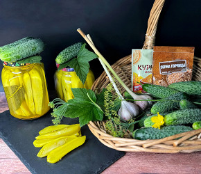 Фотография рецепта Огурцы с куркумой