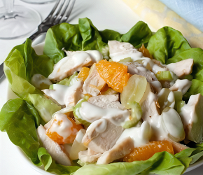 Фотография рецепта Салат с курицей и фруктами
