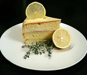 Фотография рецепта Торт с лимонным курдом и суфле
