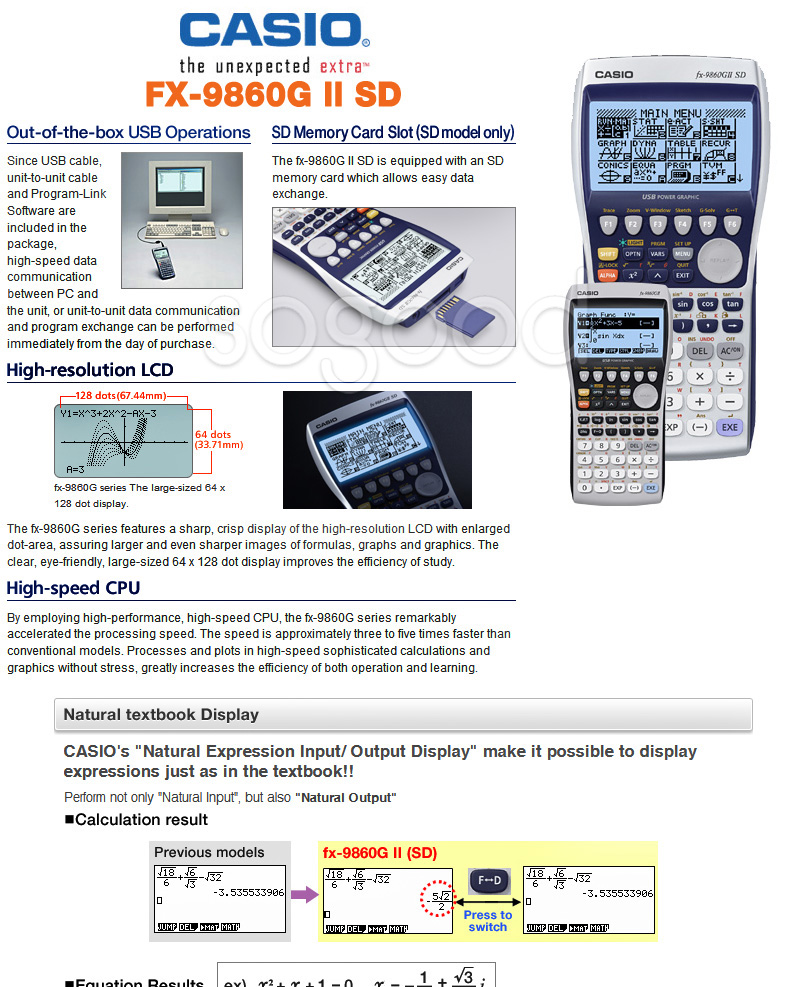 Calculadora Casio Fx-9860g Sd Manual