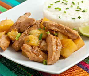 Фотография рецепта Куриное филе с ананасами