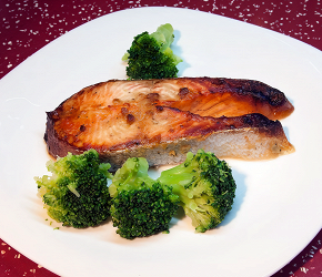 Фотография рецепта Семга в горчично-медовом соусе