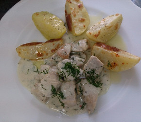 Фотография рецепта Курица кусочками в сливочном соусе