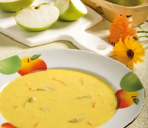 Фотография рецепта Суп с яблоками и карри