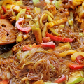 Фотография рецепта Фунчоза с овощами и морепродуктами автор Екатерина Лотышева