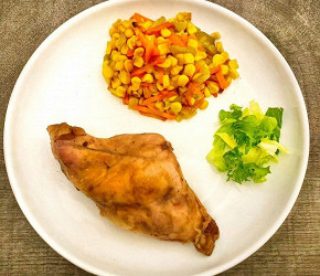 Фотография рецепта Ножки кролика с тушеными овощами