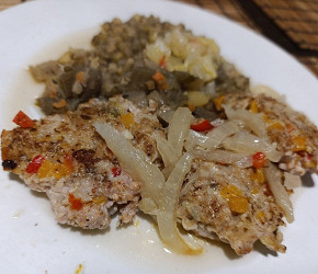 Фотография рецепта Котлеты из куриного фарша с овощами