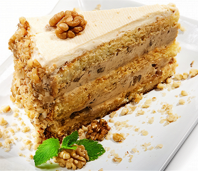 Фотография рецепта Кофейный торт с грецкими орехами
