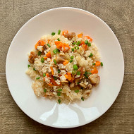 Плов с филе кролика