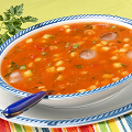Фотография рецепта Суп томатный с кукурузой автор Мария Плотникова