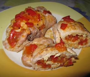 Фотография рецепта Куриные рулетки с овощами