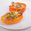 Фотография рецепта Перец, фаршированный шампиньонами и сыром автор Танюшка К.
