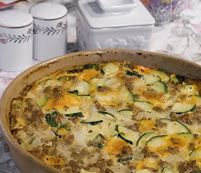 Фотография рецепта Запеканка из кабачков с мясом и сыром
