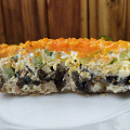 Фотография рецепта Слоеный салат с курицей и грибами автор ЮЛИЯ ТИМОФЕЕВА