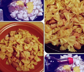 Фотография рецепта Фарфалле с курицей и медом