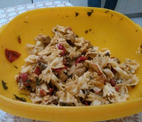 Фотография рецепта Фарфалле с курицей, грибами и рикоттой