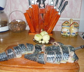 Фотография рецепта Маринованная скумбрия