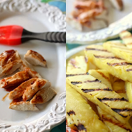 Кесадилья с ананасом и курицей