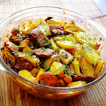 Фотография рецепта Соевое мясо с запечённым картофелем и овощами автор Стас Самойлов