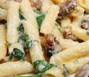 Фотография рецепта Паста с грибами и курицей