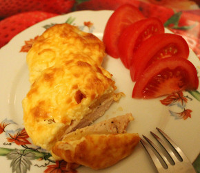 Фотография рецепта Курица с ананасами под сыром